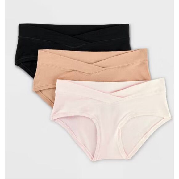 Auden Maternity Panties 3 Pack Under Belly Cotton Blend Briefs - Picture 1 of 8